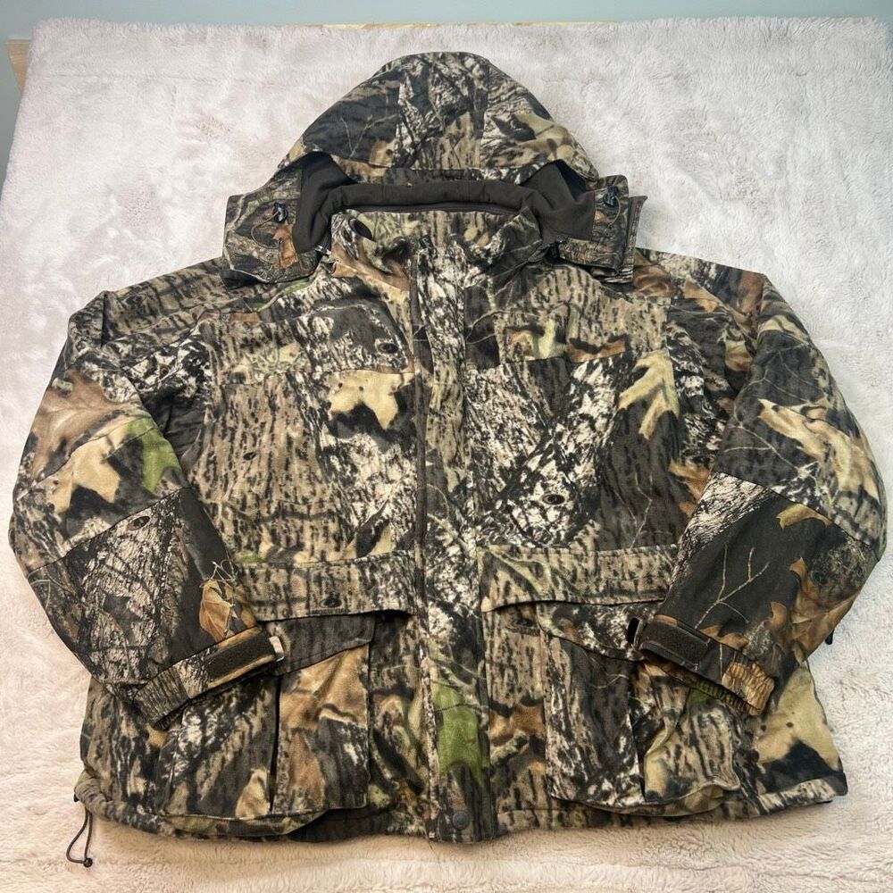 Men's Camo Hunting Jacket - Realtree-Style Hooded Shell